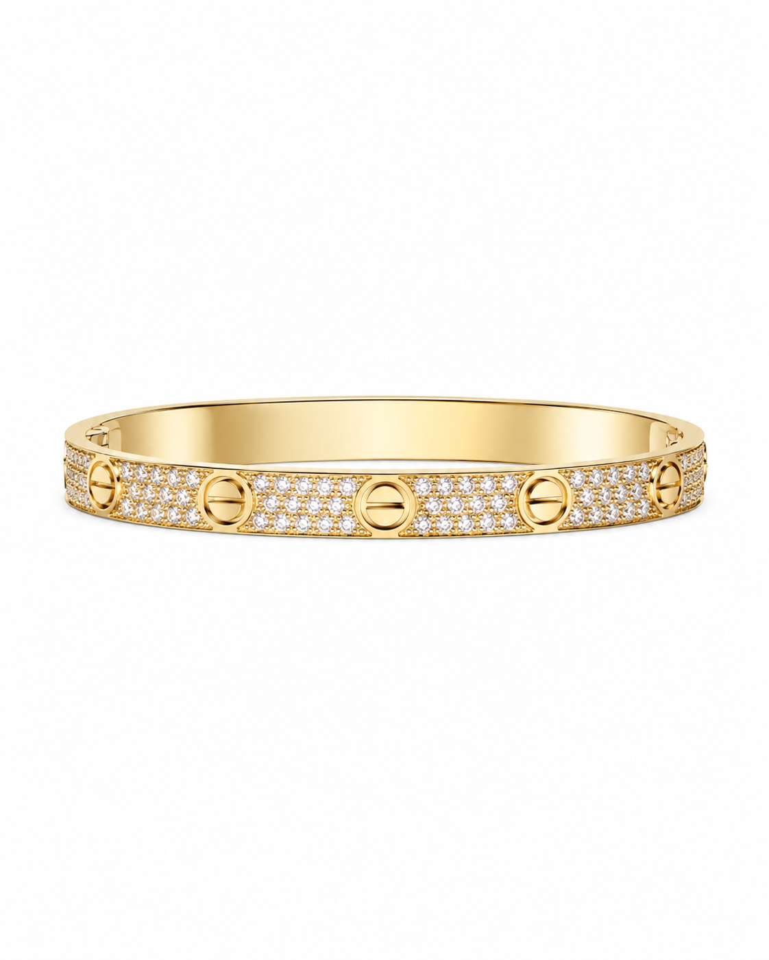 Bracelete Cartier Cravejado Dourado
