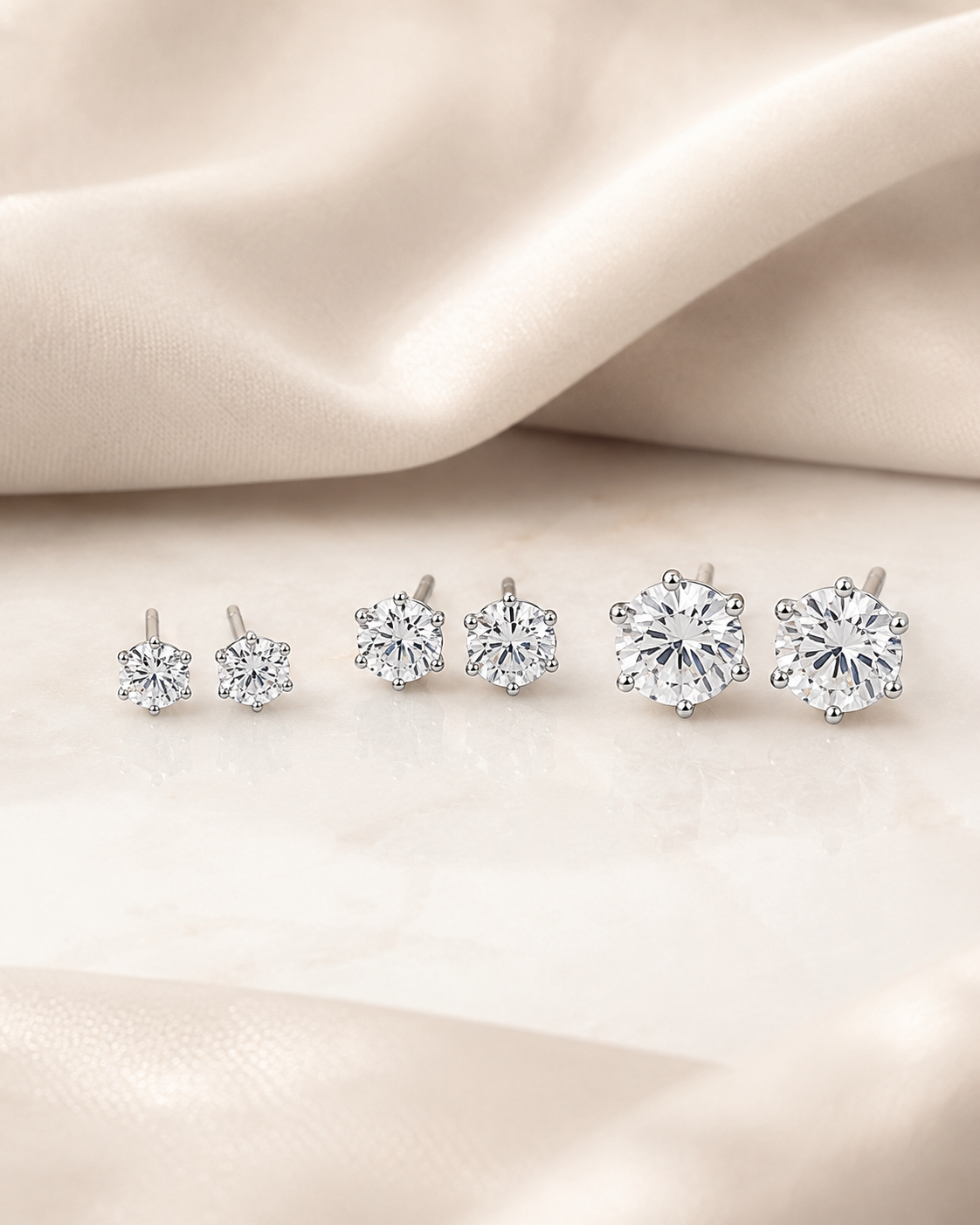 Trio de brinco cristal prata