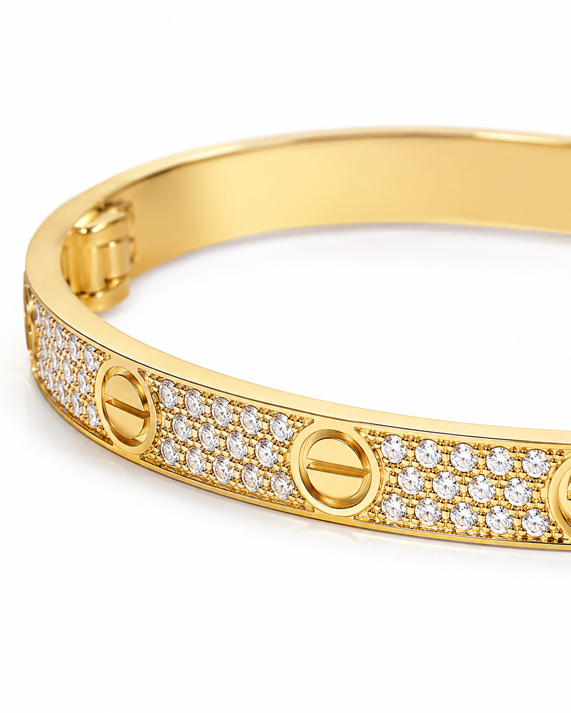 Bracelete Cartier Cravejado Dourado
