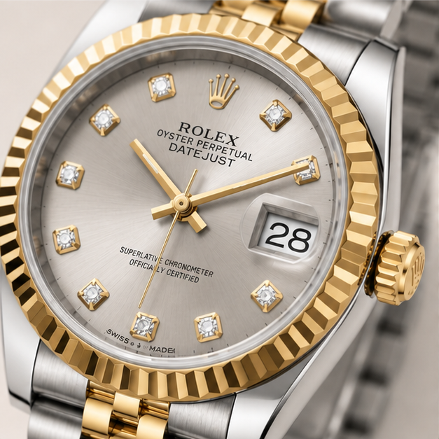 Rolex presidente prata