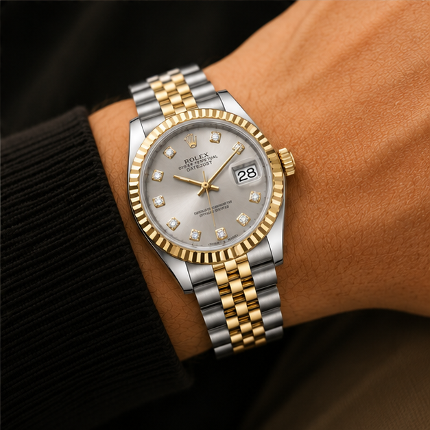 Rolex presidente prata